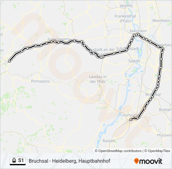 S1 Light Rail Line Map