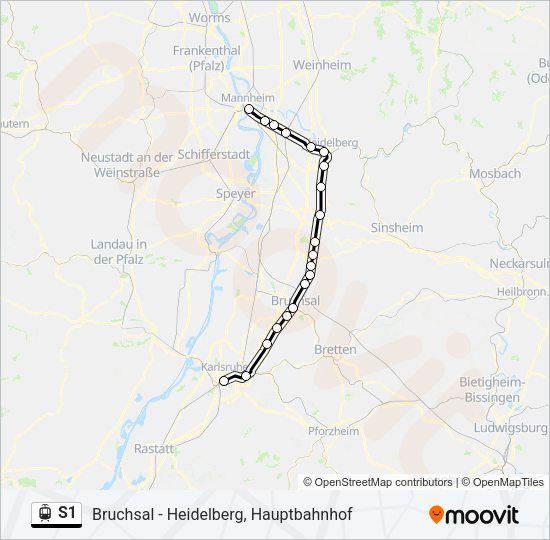 S1 Light Rail Line Map