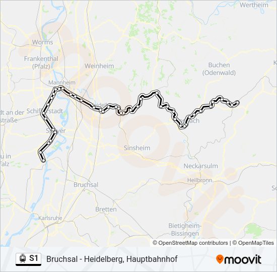S1 Light Rail Line Map