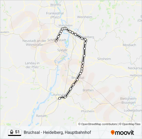 S1 Light Rail Line Map