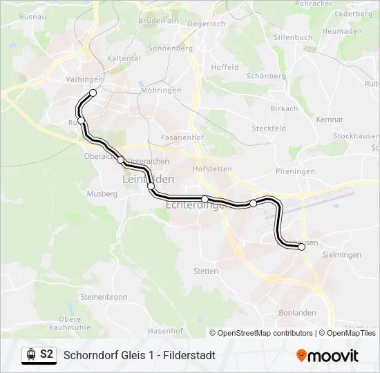 S2 Light Rail Line Map