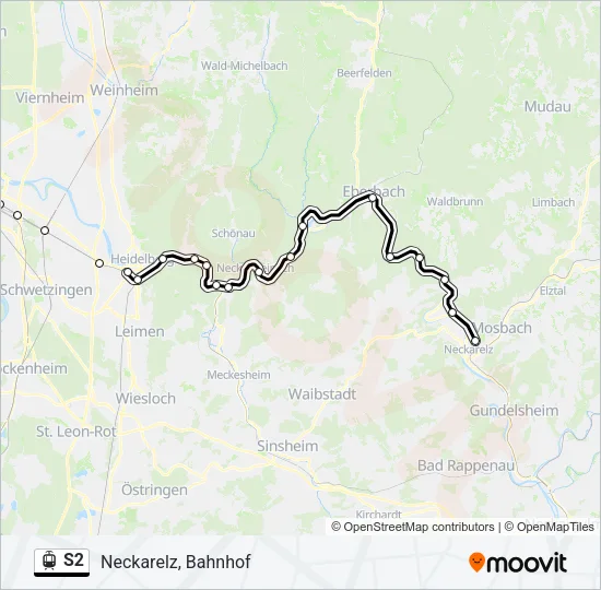 S2 Light Rail Line Map