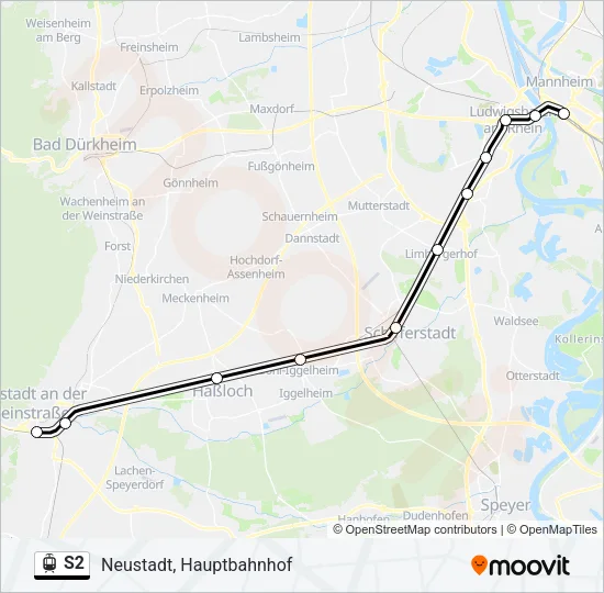 S2 Light Rail Line Map