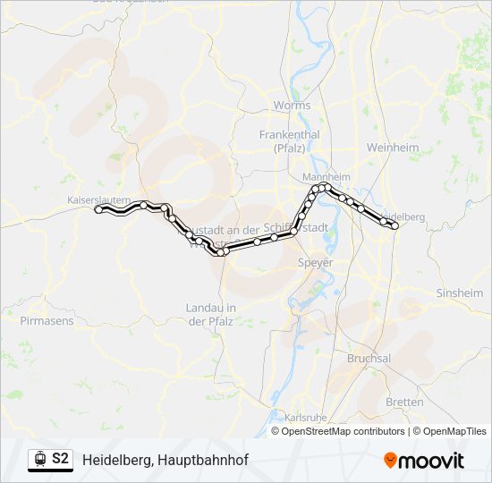 S2 Light Rail Line Map
