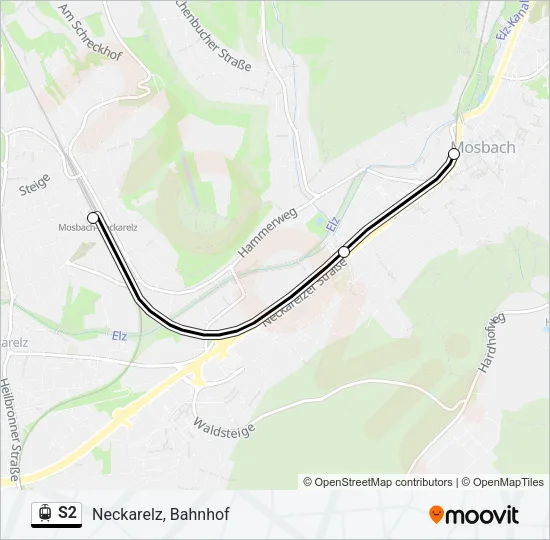 S2 Light Rail Line Map