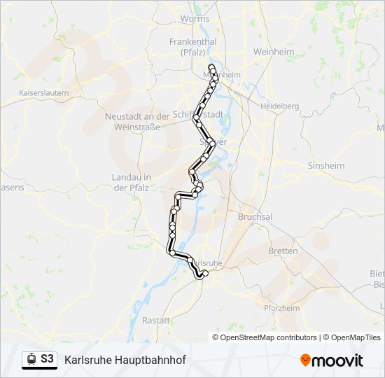 S3 Light Rail Line Map