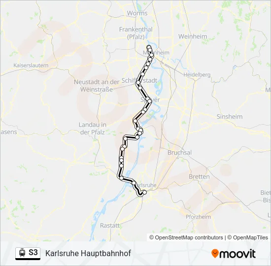 S3 Light Rail Line Map