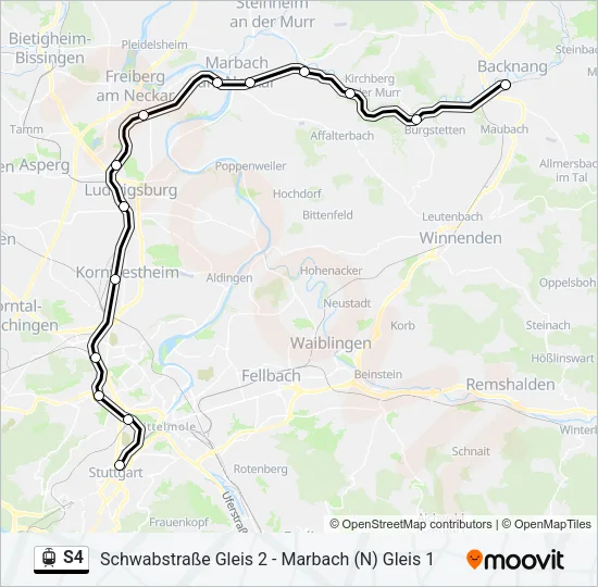 S4 Light Rail Line Map