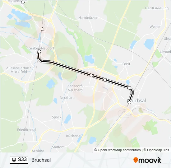 S33 Light Rail Line Map