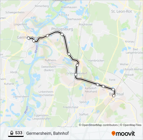 S33 Light Rail Line Map