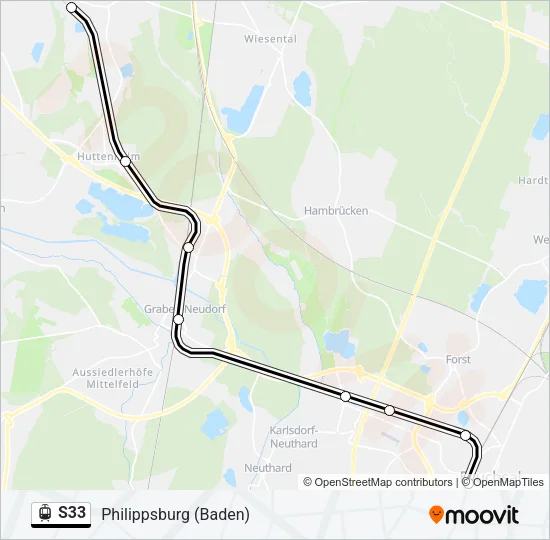S33 Light Rail Line Map