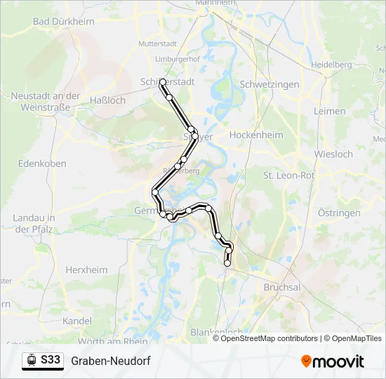 S33 Light Rail Line Map