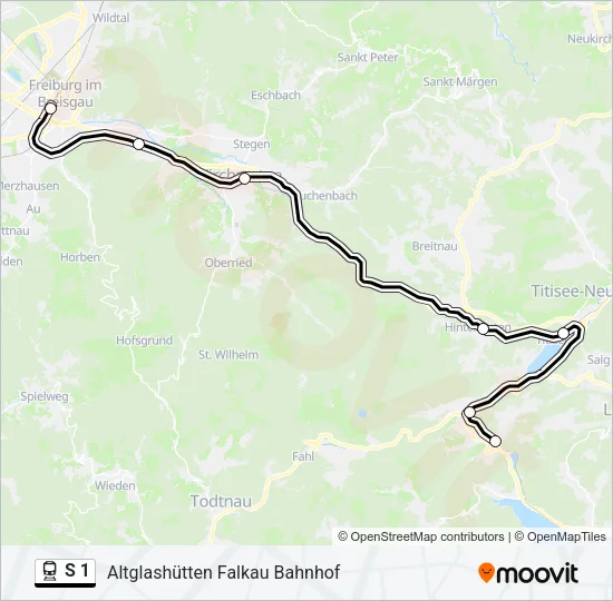 S 1 Train Line Map