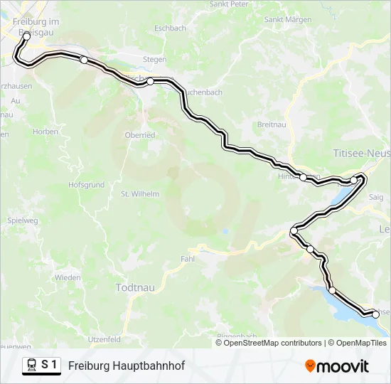 S 1 Train Line Map