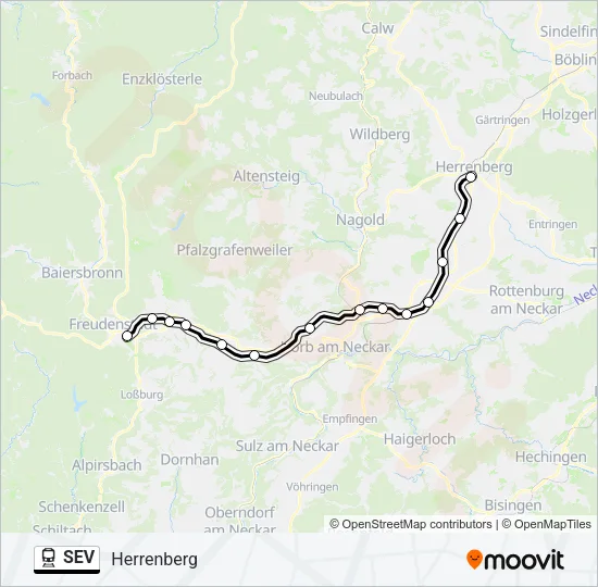 SEV Train Line Map