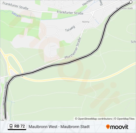 RB 72 Train Line Map