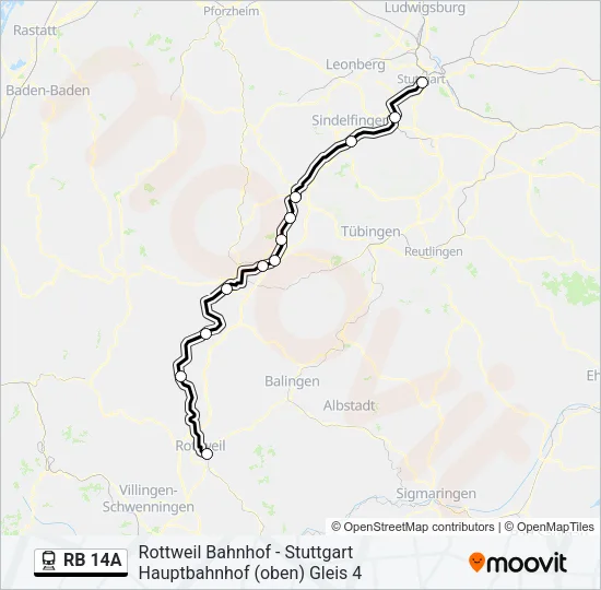 RB 14A Train Line Map
