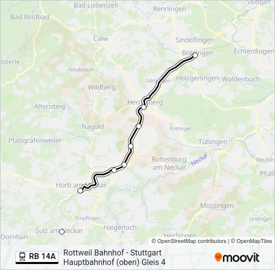 RB 14A Train Line Map