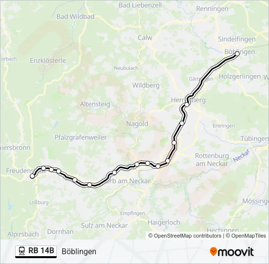 RB 14B Train Line Map