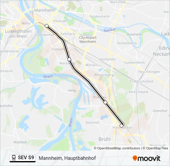 SEV S9 Train Line Map