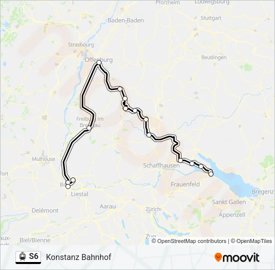 S6 Light Rail Line Map