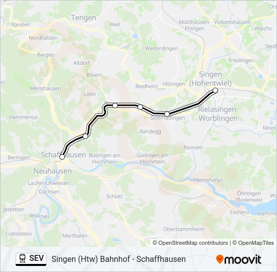 SEV Train Line Map