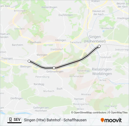 SEV Train Line Map