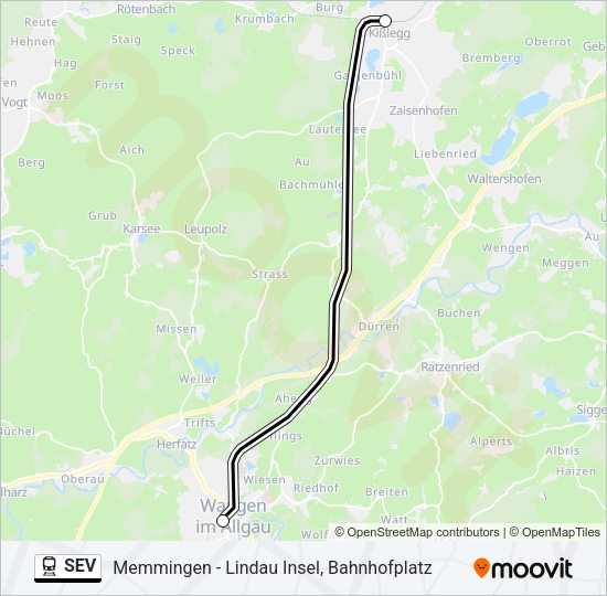 SEV Train Line Map