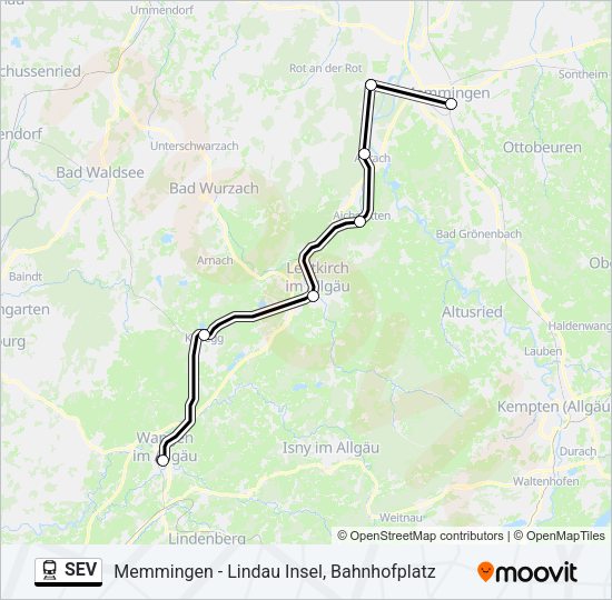 SEV Train Line Map