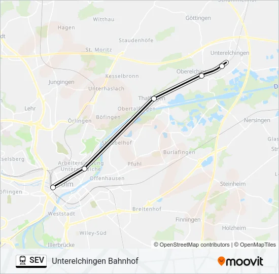 SEV Train Line Map
