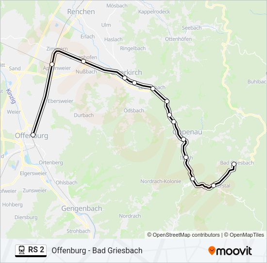 RS 2 Train Line Map