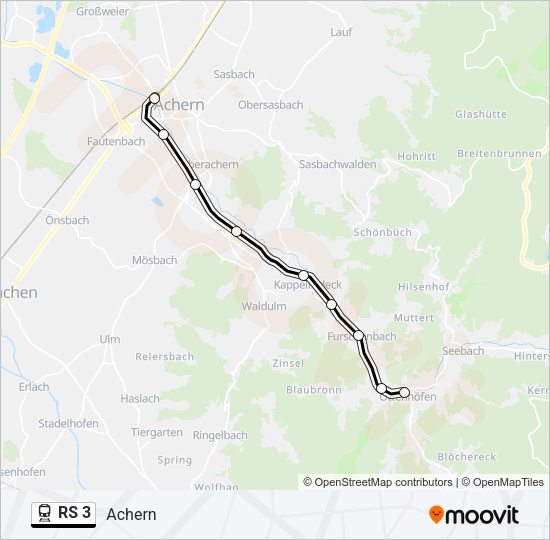 RS 3 Train Line Map
