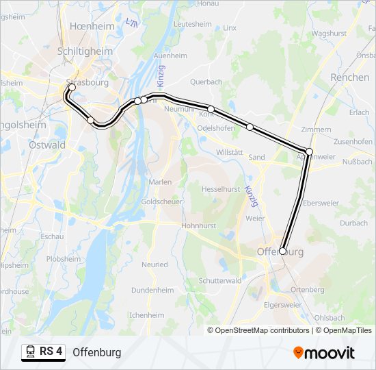 RS 4 Train Line Map