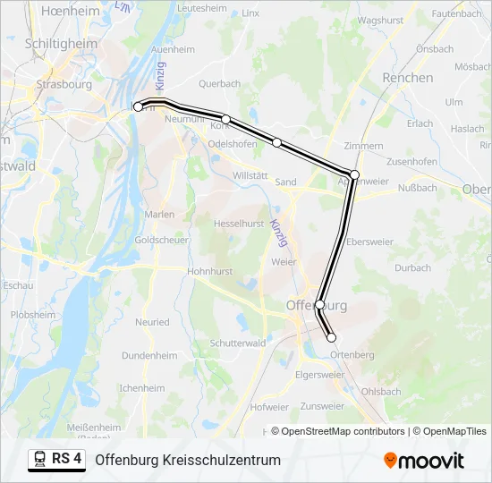 RS 4 Train Line Map