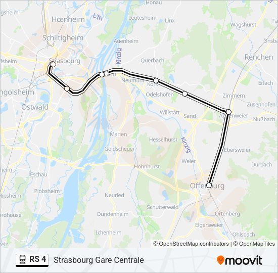 RS 4 Train Line Map