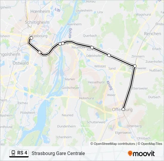 RS 4 Train Line Map