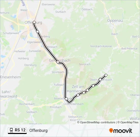 RS 12 Train Line Map
