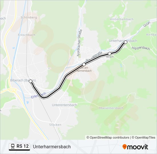RS 12 Train Line Map