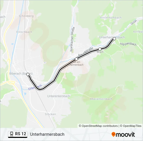 RS 12 Train Line Map