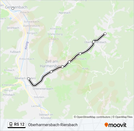 RS 12 Train Line Map