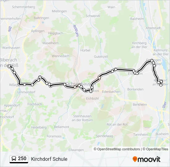 250 Bus Line Map