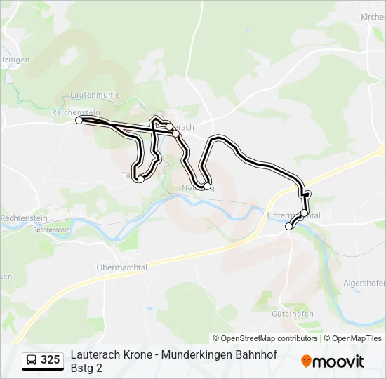 325 Bus Line Map