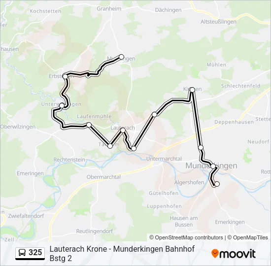 325 Bus Line Map