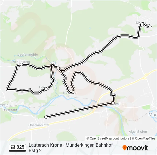 325 Bus Line Map
