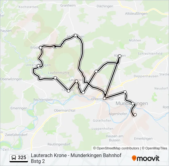 325 Bus Line Map