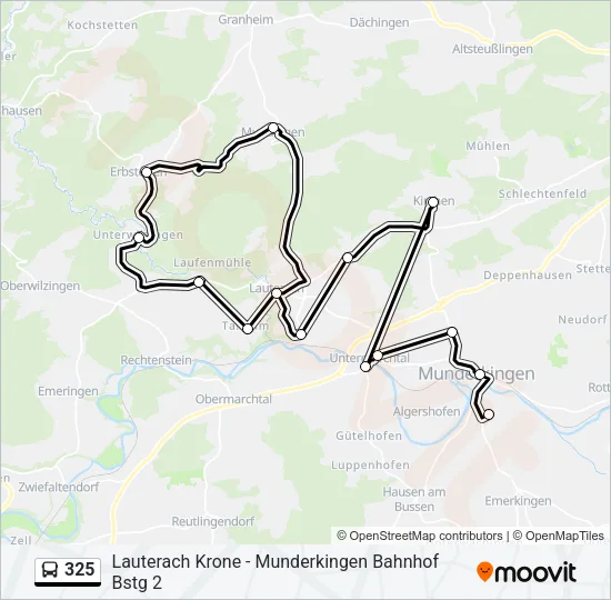 325 Bus Line Map