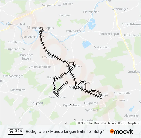 326 Bus Line Map