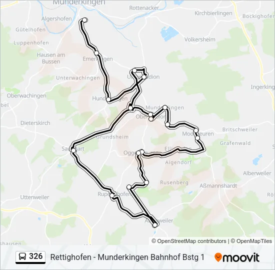 326 Bus Line Map