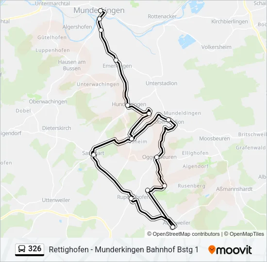 326 Bus Line Map
