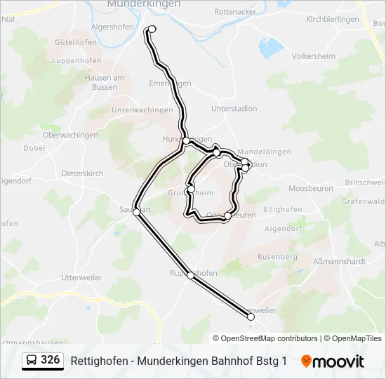 326 Bus Line Map